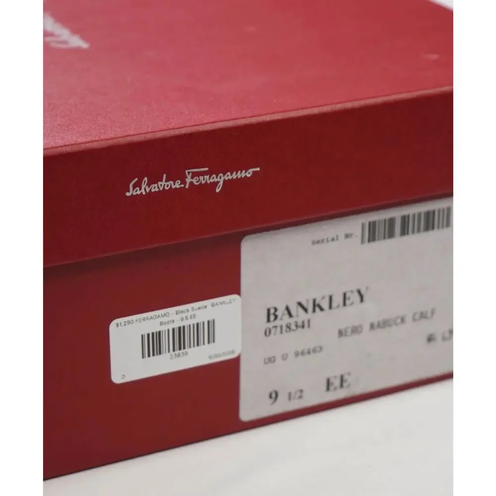 $1,290 FERRAGAMO - Black Suede 